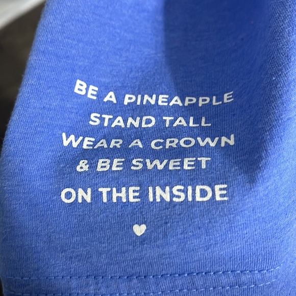 Love Fitness medium blue crop top - Picture 3 of 3